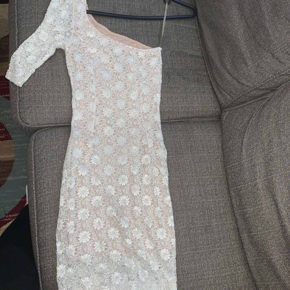 One should cream mini dress